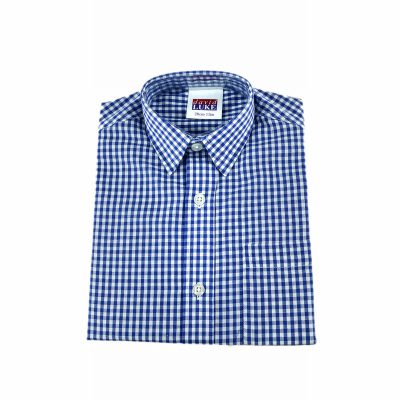 Check School Blouse Girls Royal Blue