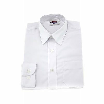 Boys L/S Shirt White pk 2