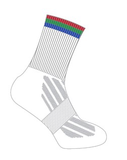 PE Sport sock white